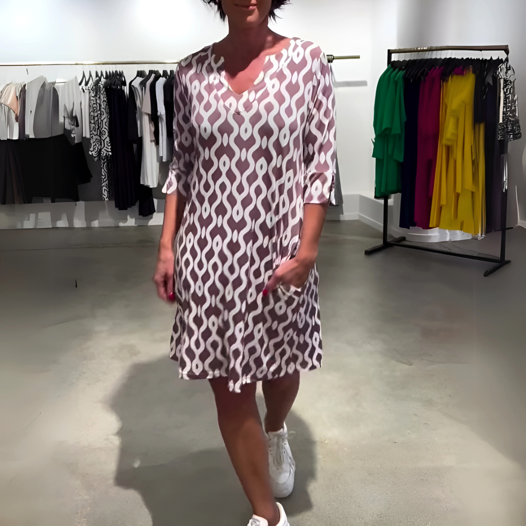 Andrea™ | Elegante jurk met V-hals