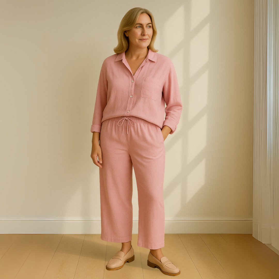 Yvonne | 2-delige set - Blouse & wijde broek